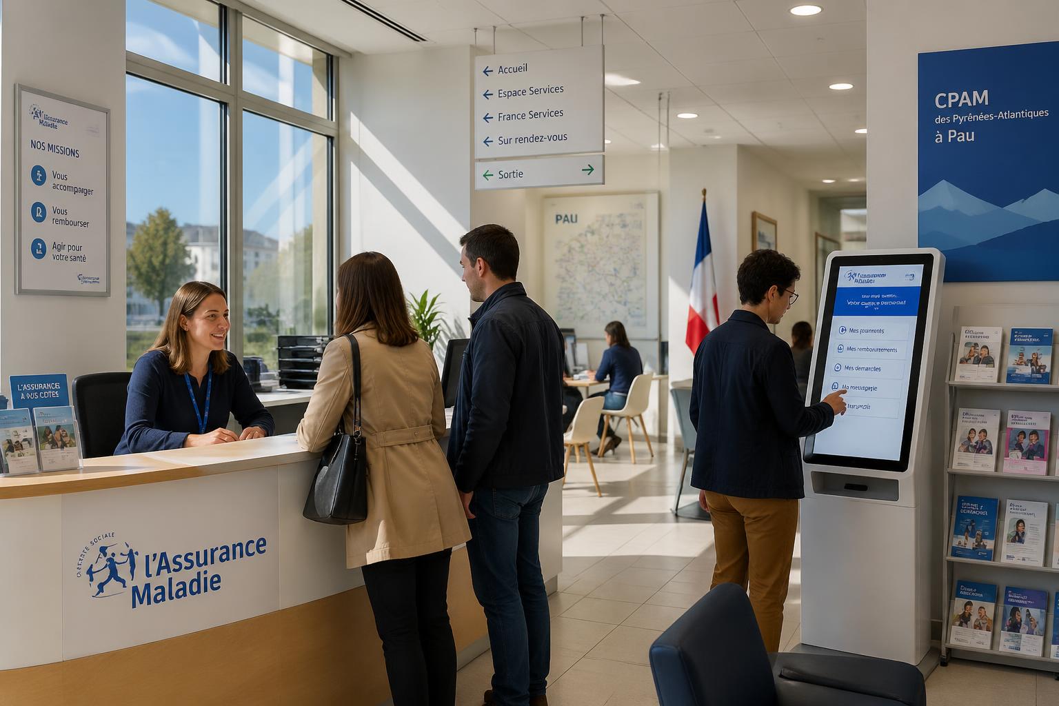 découvrez les coordonnées, les modalités d'accueil et les téléservices disponibles de la cpam de pau pour faciliter vos démarches de santé.