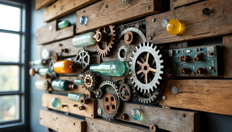 découvrez des idées de décoration murale originale en utilisant des objets recyclés pour un intérieur unique et écologique.