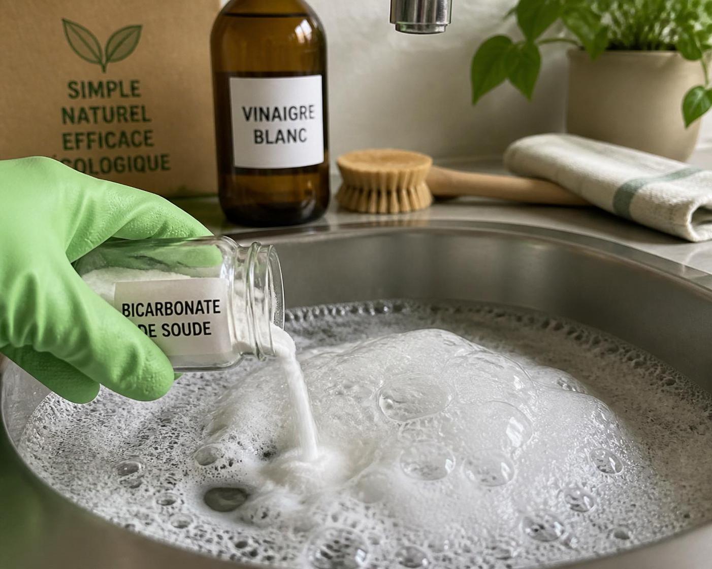 d&eacute;couvrez comment utiliser efficacement le bicarbonate de soude et le vinaigre pour d&eacute;boucher vos canalisations de mani&egrave;re simple, &eacute;conomique et &eacute;cologique.