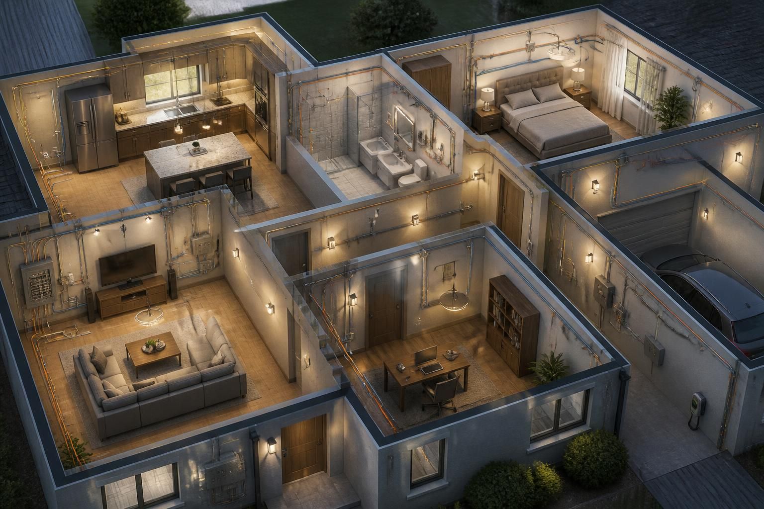 découvrez des exemples de schémas électriques pour chaque pièce de votre maison afin de faciliter vos installations et rénovations électriques en toute sécurité.
