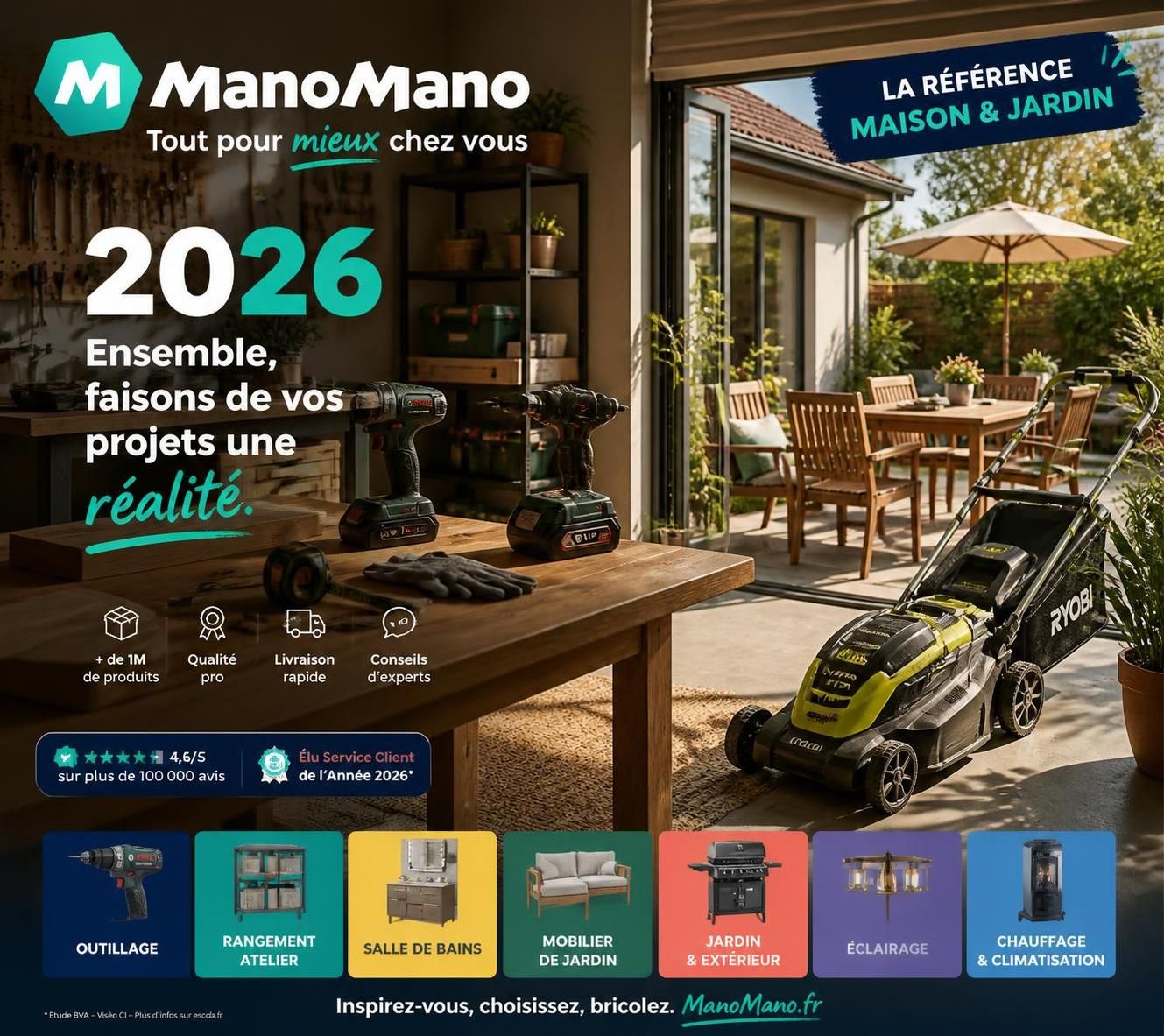 découvrez toutes les réductions actuelles avec le code promo manomano et profitez des meilleures offres pour vos achats en bricolage et jardinage.